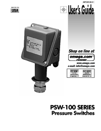 Thumbnail of document Manual - PSW-104 General Purpose Industrial Pressure Switch
